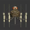 Advanced Lunar Lander With Mechanical Structure And Scientific Instruments For Space Exploration