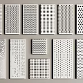 Different Styles Of Perforated Metal Panels With Diverse Hole Patterns And Designs