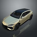 Golden Luxury SUV With Black Roof And Sleek Sporty Exterior Design