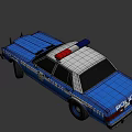 Classic Blue Police Car With Roof Lights 1121 Badge And POLICE Lettering