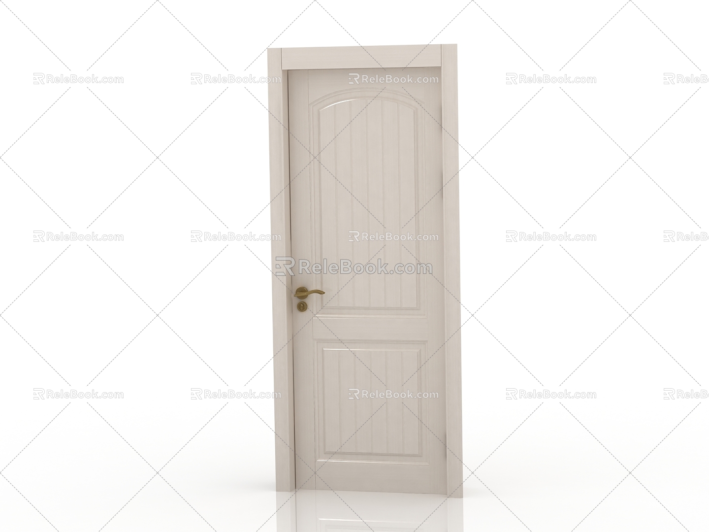 Modern Interior Door Solid Wood Door 3d model