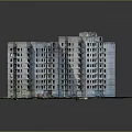 Unfinished High Rise Building Model With Grass Base And Concrete Structure 3d model