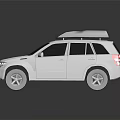 White Modern SUV With Black Roof Box And Sleek Exterior Design