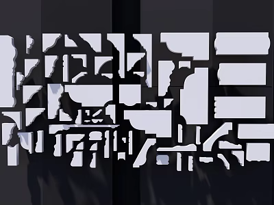 Various Decorative Crown Molding For Interior Wall Decoration Different Styles And Designs 3d model