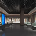 Exquisite Glass Museum Display Cabinets For Antique Cultural Relics In Modern Stylish Art Exhibition Hall