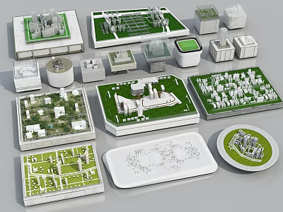 Sales Office Building Architectural Models With Modern Design And Detailed Layouts 3d model