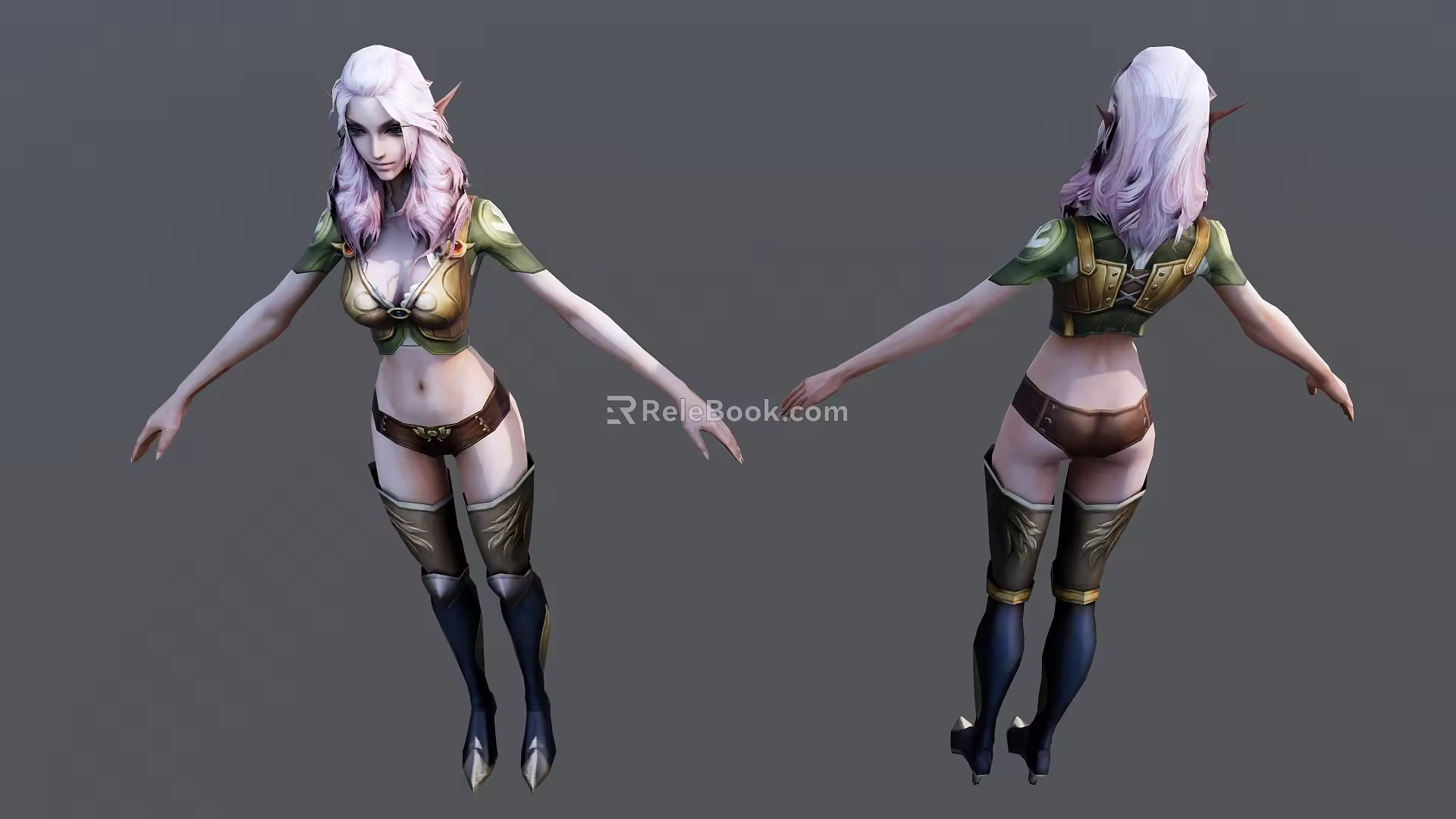 Modern game character tall pretty sister 3d model