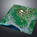 Stunning Mountainous Terrain Landscape With Lush Green Vegetation And Coastal Waters