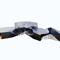 Futuristic Modern Architectural Design With Curved Mesh Roof And Smooth Surfaces