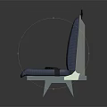 Modern Blue Seat Design With Backrest Cushion Seatbelt And Metal Legs