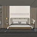 Modern Bedroom Interior Design With Wooden Headboard Nightstands Decorative Rug Lamp And White Bedding