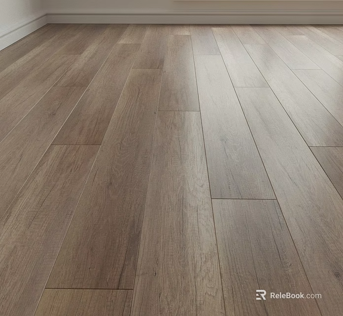 Warm Brown Wooden Flooring With Natural Smooth Surface And Wood Grain 3d model 