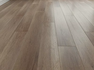 Warm Brown Wooden Flooring With Natural Smooth Surface And Wood Grain 3d model