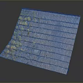 Inclined Textured Striped Board With Yellow Orange Spots On Dark Background