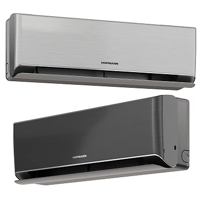 HISENSE Modern Wall Mounted Air Conditioner Fan With Silver And Black Design 3d model