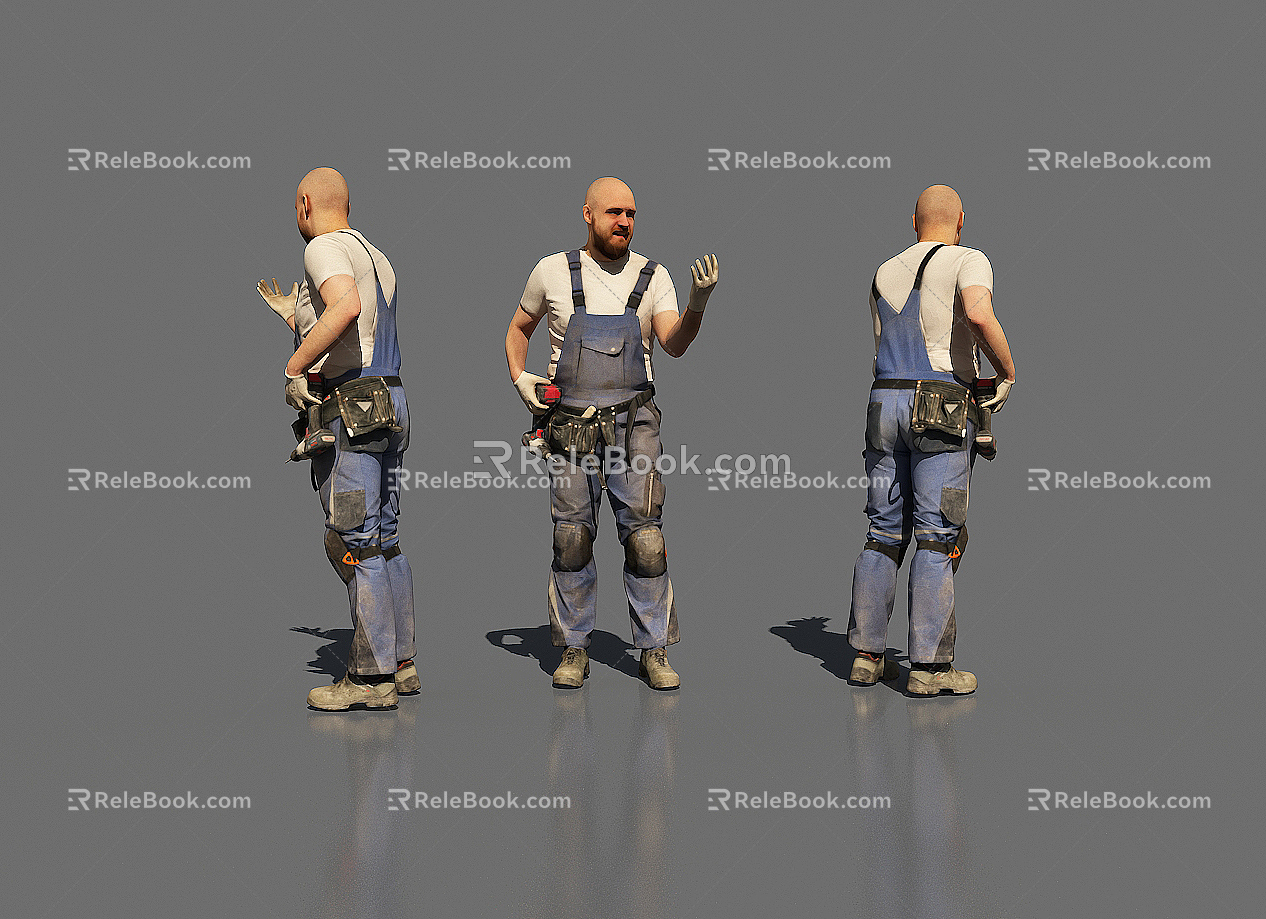 The Modern Man Worker 3d model