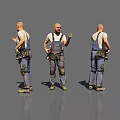 The Modern Man Worker 3d model