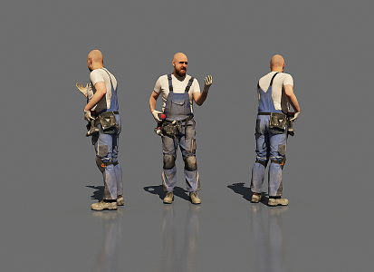 The Modern Man Worker 3d model