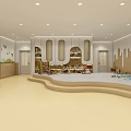 Bright Kindergarten Indoor Play Area With Soft Floors Colorful Toys And Play Structures