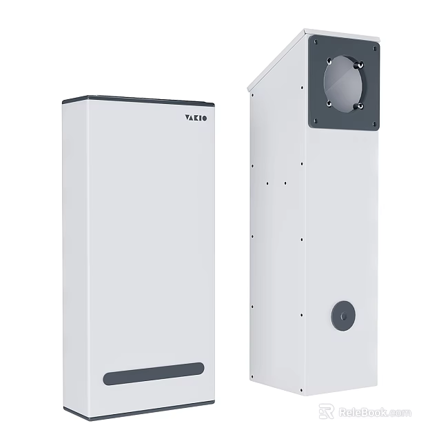 VLEO White Equipment Enclosures With Circular Opening And Mounting Holes 3d model 