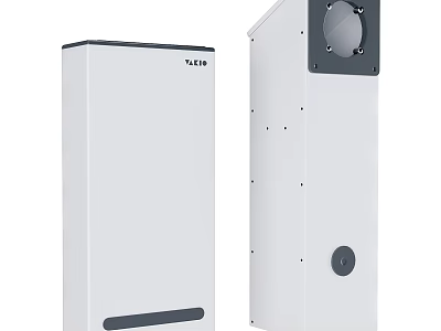 VLEO White Equipment Enclosures With Circular Opening And Mounting Holes 3d model