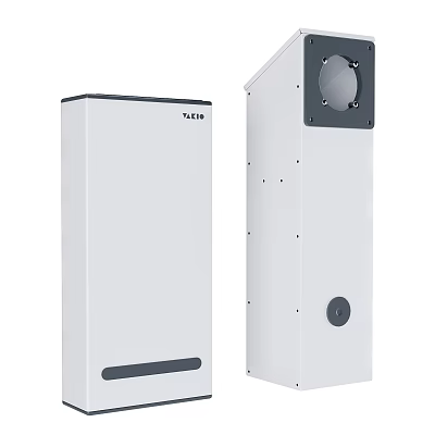 VLEO White Equipment Enclosures With Circular Opening And Mounting Holes 3d model