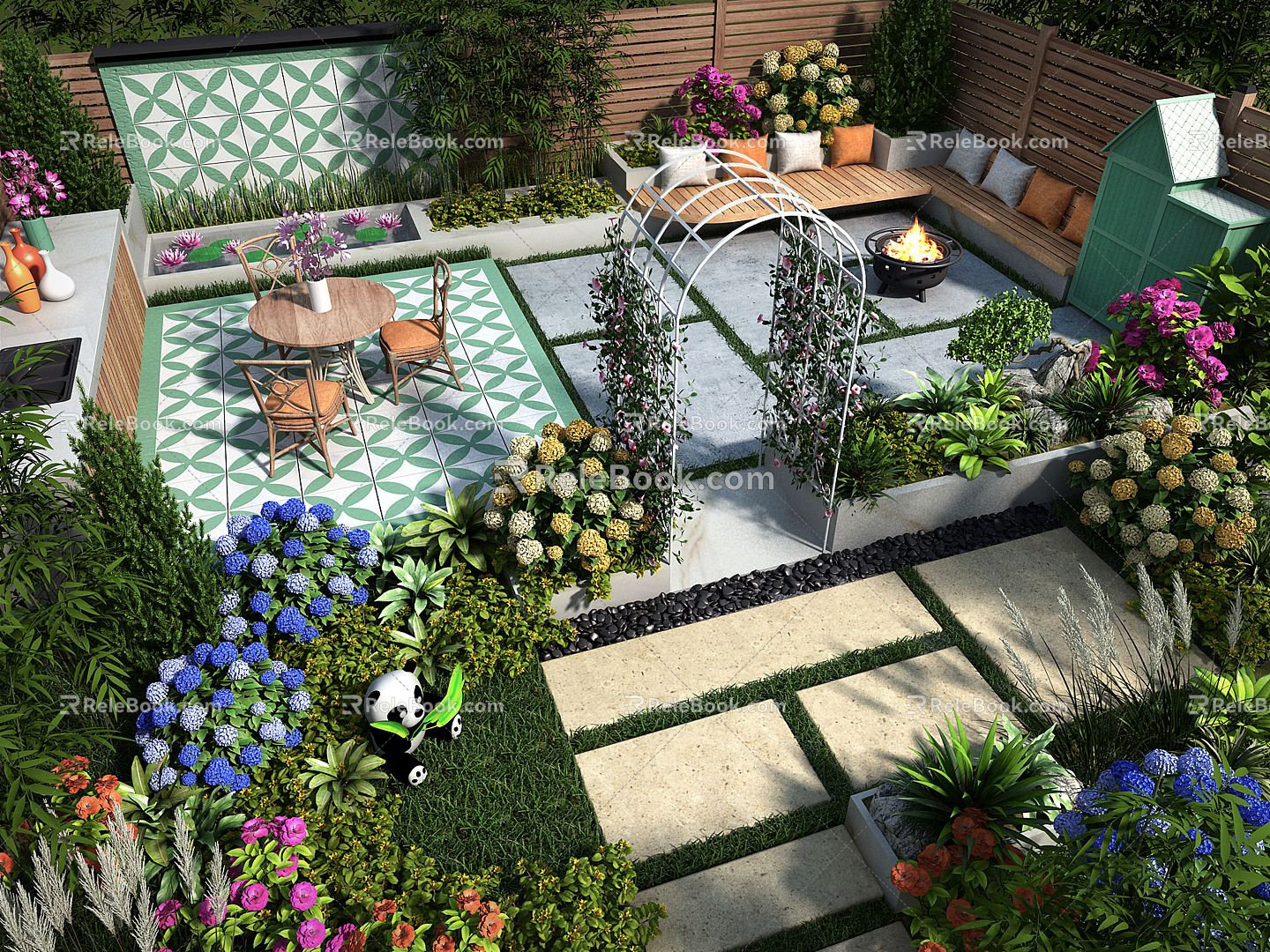 Modern Garden Courtyard model