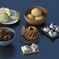 Assorted Delicious Foods Including Steamed Buns Bread Bundt Cake And Cream Pastries