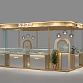 Modern Luxury Jewelry Store With Glass Display Cases And Elegant Lighting