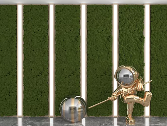 Modern background wall 3d model