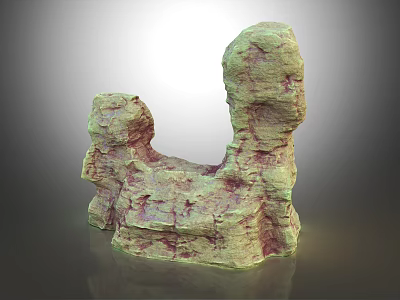 Handmade Artistic Abstract Stone Sculpture With Rough Textured Surface And Unique Shape 3d model