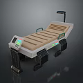 Advanced Industrial Examination Table With Tilted Bed Surface Control Panel And Support Legs