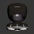 Electric Shaver With Five Rotating Blades And Textured Dark Housing Design
