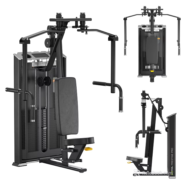 Professional Fitness Equipment with Multifunctional Trainer Seat Pull up Bars Weight Stack and Training Attachments 3d model 