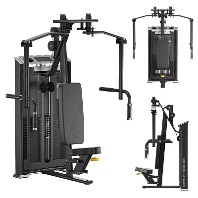 Professional Fitness Equipment with Multifunctional Trainer Seat Pull up Bars Weight Stack and Training Attachments 3d model