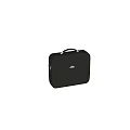 Sleek Black Leather Briefcase With Professional Handles Metal Clasp And Durable Design