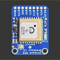 Blue GPS Breakout Board Module With Chip And Electronic Components 3d model