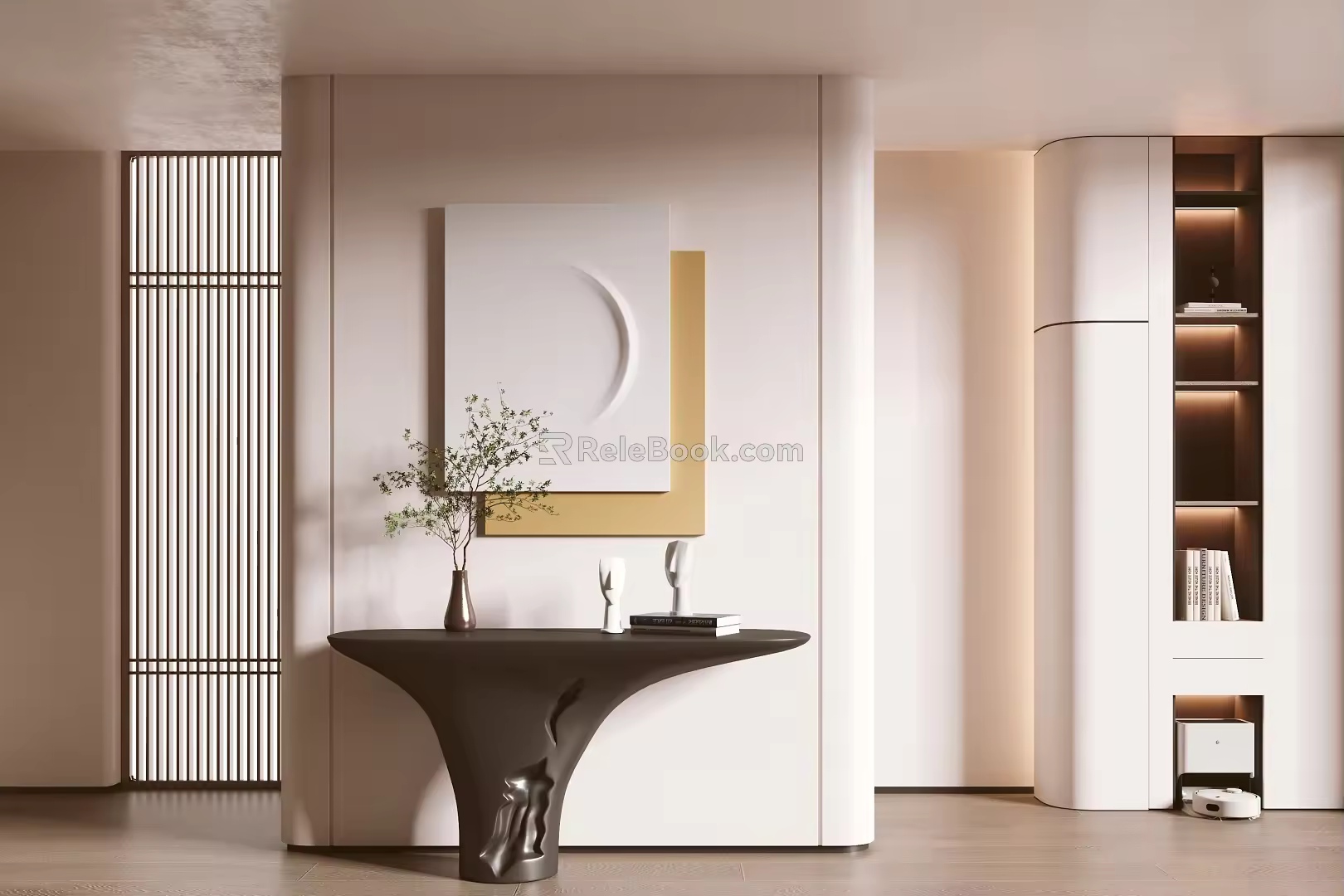 Modern porch entry porch partition 3d model