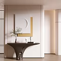 Modern porch entry porch partition 3d model