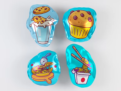 Modern Balloon Home Decoration Balloon Beauty Chen Pendant 3d model