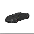 Black Sports Car Convertible And Coupe Models In Urban Square Industrial Setting With Sleek Design