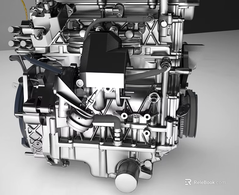 High Quality Engine Mechanical Structure With Detailed Metal Components And Internal Parts 3d model 