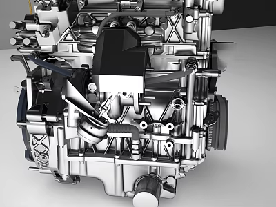 High Quality Engine Mechanical Structure With Detailed Metal Components And Internal Parts 3d model