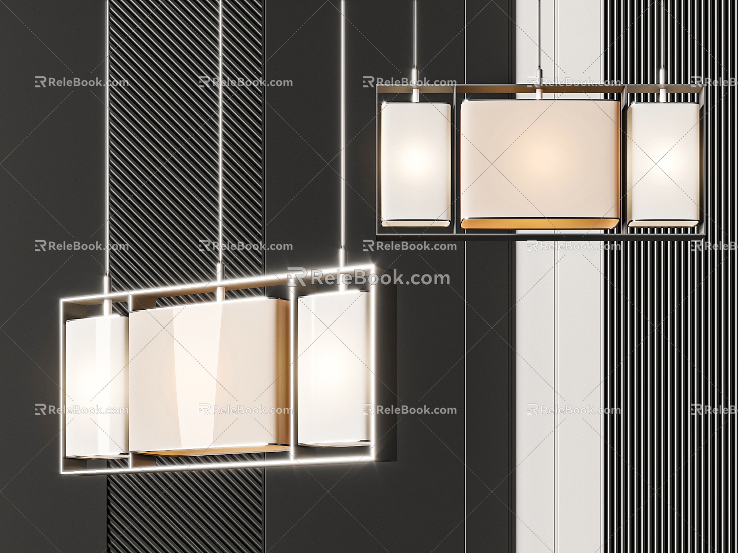 Modern chandelier 3d model