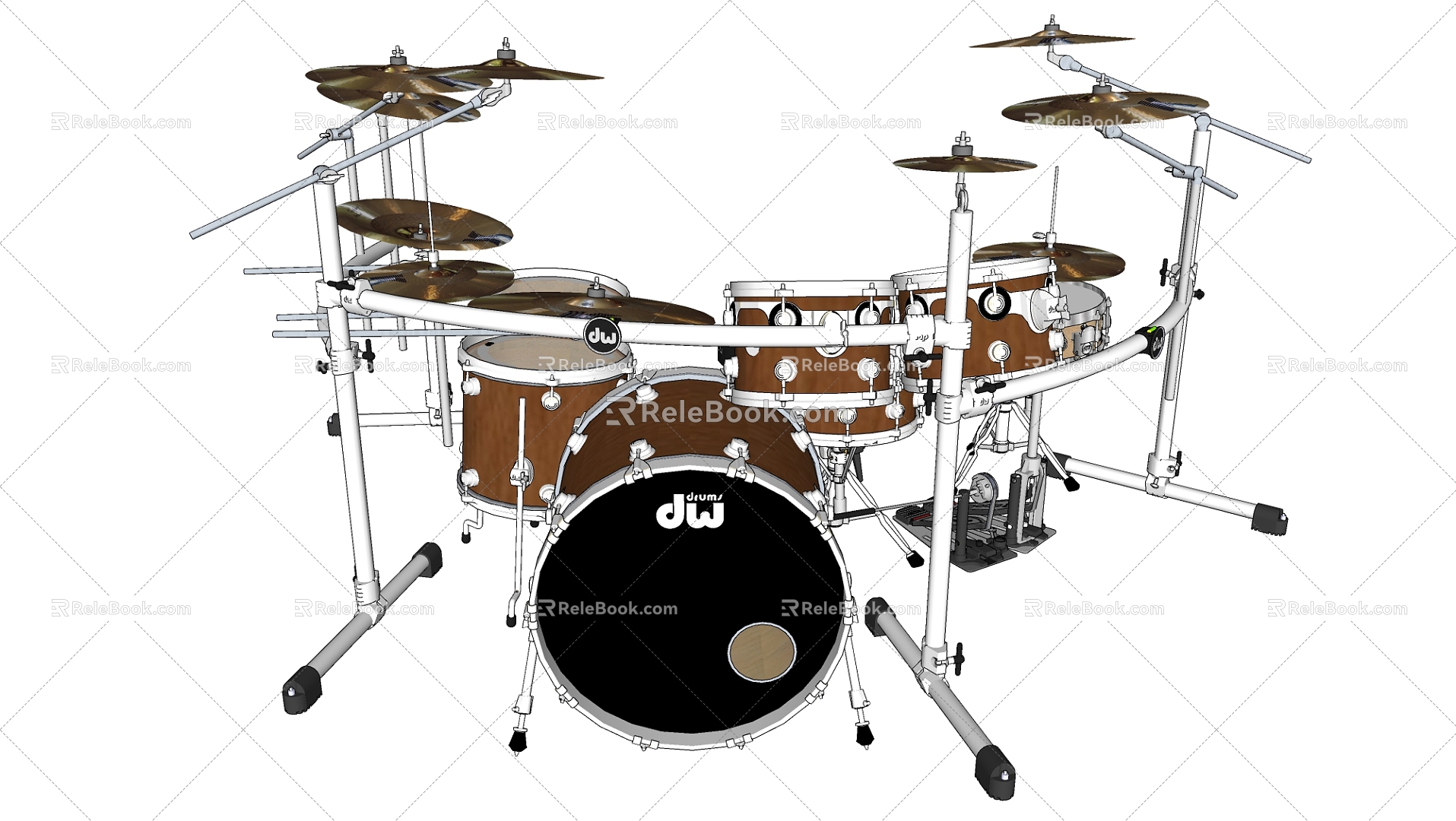 Drum set 3d model