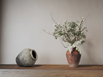 Quiet Vase Flower Art 3d model