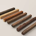 Arbor Wood Strips of Various Colors and Materials Neatly Arranged on Light Background