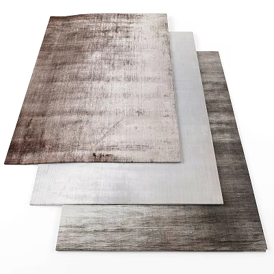 Square Carpets with Distressed Textured Patterns in Gray Tones for Modern Home Decor 3d model