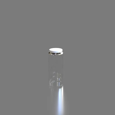 Transparent Glass Spice Bottle With White Lid Perfect For Kitchen Spice Storage 3d model