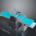 Industrial Paper Folding Machine With Blue Conveyor Belt And Metal Frame